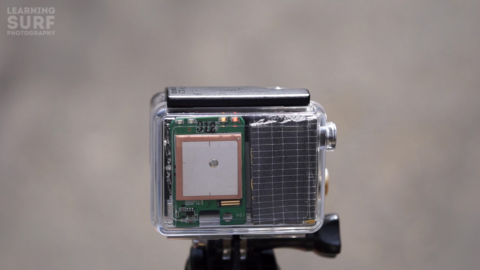 frame grab of the finished DIY GoPro GPS BacPac