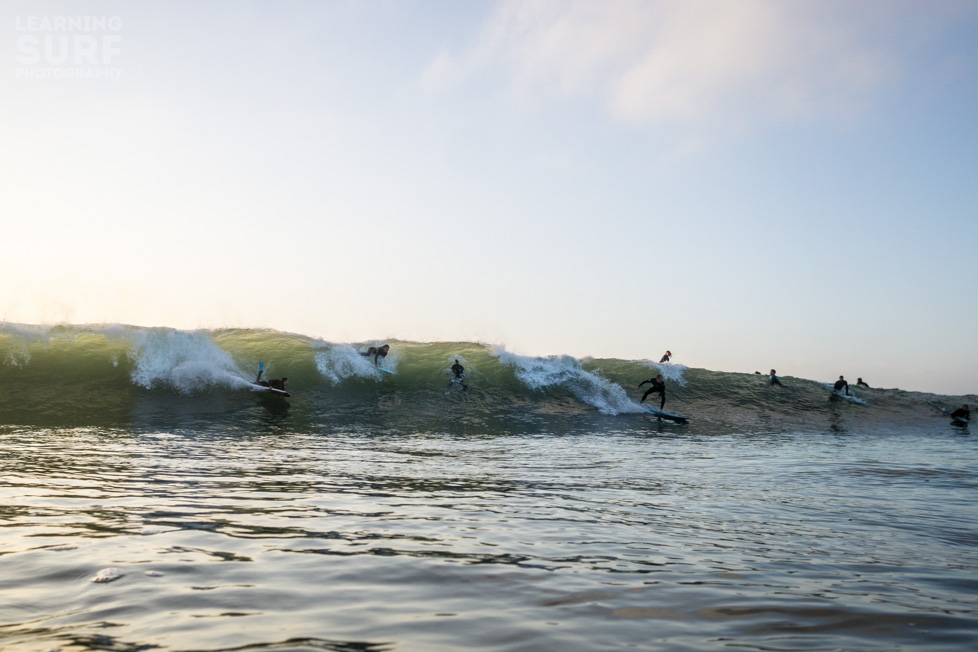 The crowd was a bit crazy, this was not an unusual sight, I was glad I'd had a good surf in the morning with a couple of other guys out. ISO 125, 19mm, f4, 1/1000