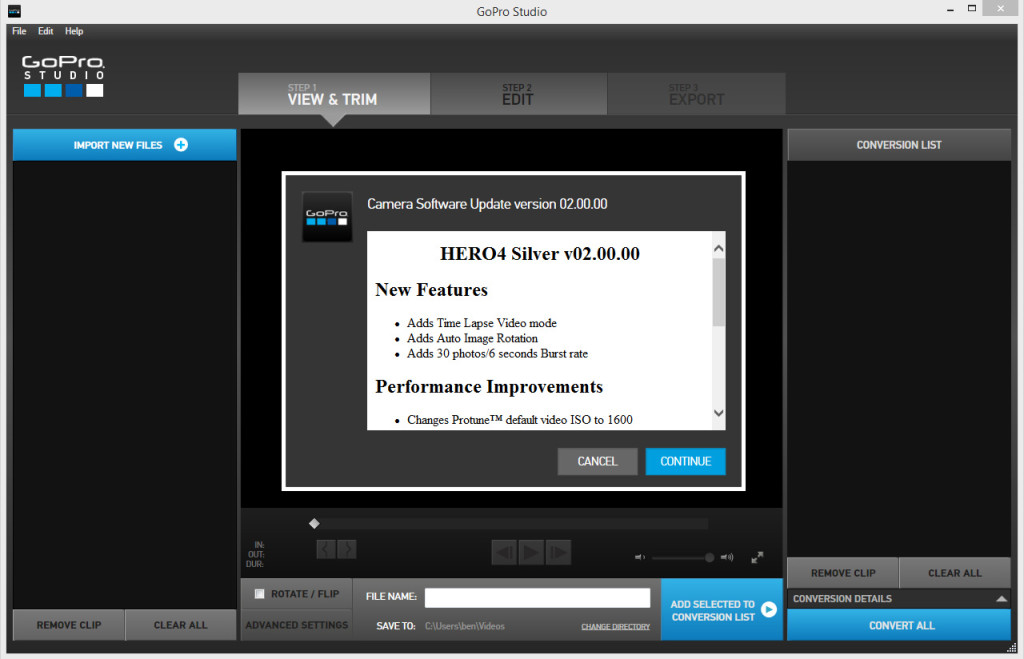 It's a fairly simple process once you have an up to date version of GoPro Studio, just plug your camera in via USB and follow the prompts