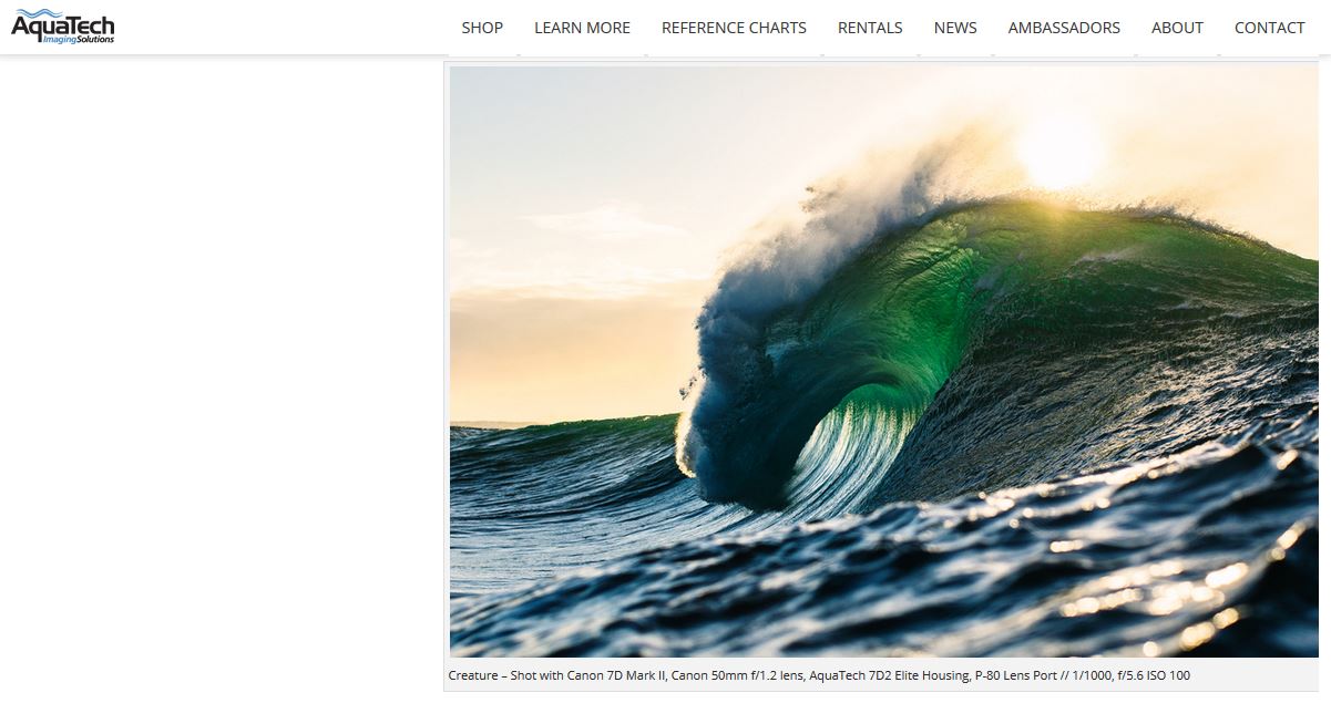 One of the examples shot by Phil Thurston and featured on Aquatech.net