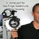Sea Frogs Salted Line A6XXX housing 4″ dome port, ST100 strobe and Neoprene cover